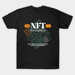 NFT Art Gallery rug pull sarcasm crypto Sarcastic Design T-Shirt